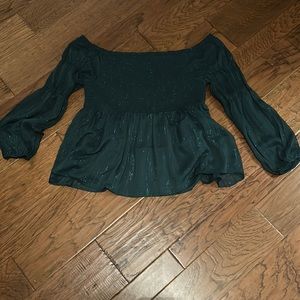 Aurla green sparkly top. Size XL(A)